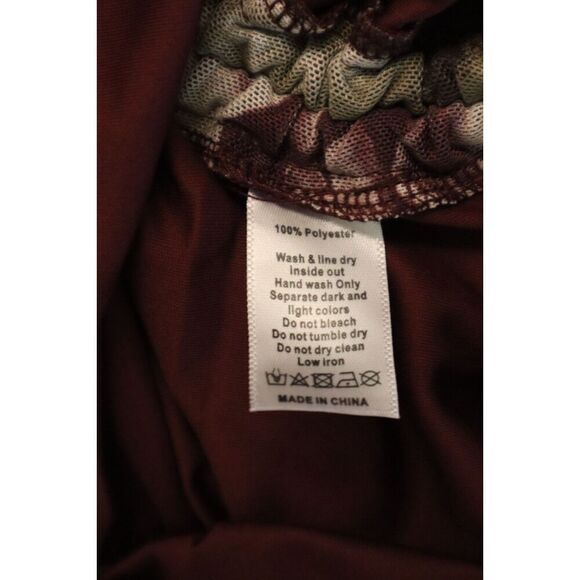 Mia Joy x Joyfolie Women's Sz Small Plum Purple Floral Alyssa Ruched Dress - Picture 4 of 13